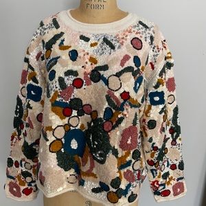 Zara limited edition sequin embroidered sweater
